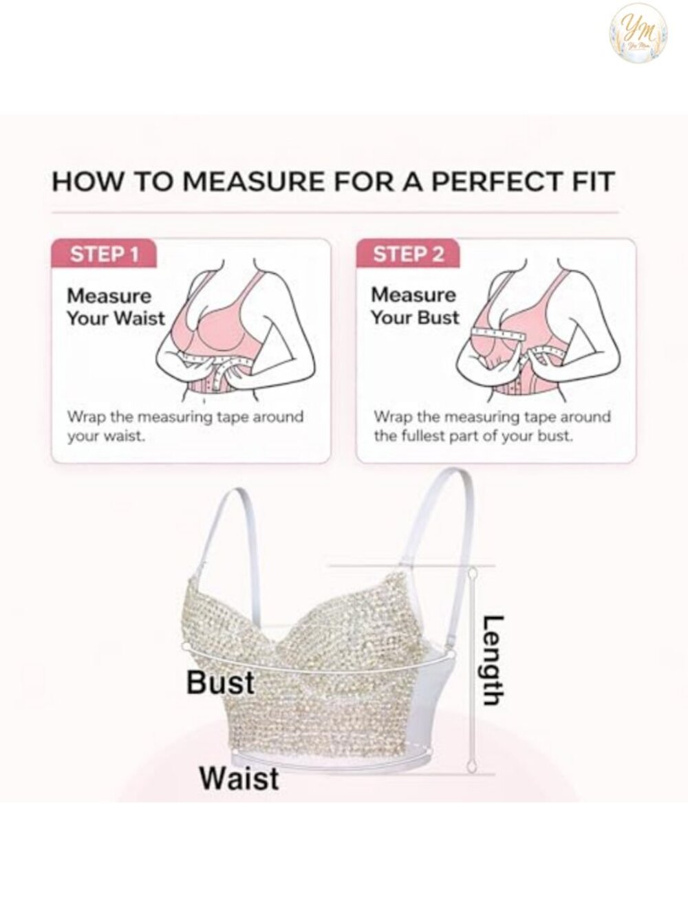 Handmade Rhinestone Diamond Push Up Bustier Crop Top Sexy Punk Corset Bra - Picture 5 of 6